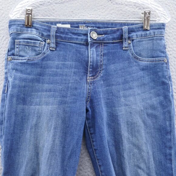 Kut from the Kloth Womens Catherine Boyfriend Jeans 4 Blue Mid Rise Distressed - Picture 3 of 11